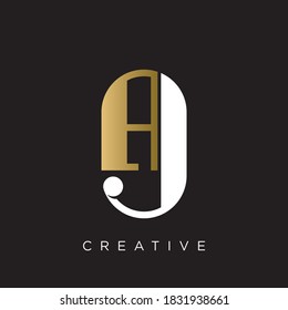aj luxury logo design vector icon symbol
