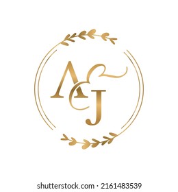 Aj Luxury Monogram Initial Letters Logo Stock Vector (Royalty Free ...