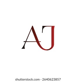 AJ modern minimalist logo design focusing on timeless wordmark typography. Ideal for businesses seeking a clean, professional identity using elegant initial-based branding.
