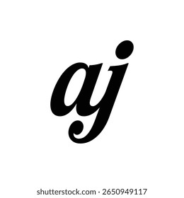 design de logotipo minimalista moderno da aj com elegância intemporal, linhas limpas e espaço negativo inteligente — ideal para soluções de marca de negócios profissionais, criativas e premium.