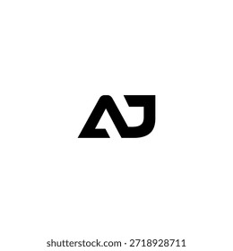 AJ Negative Space Monogram Logo - Modernes minimales Buchstabendesign