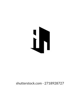 AJ Negative Space Monogram Logo - Modernes minimales Buchstabendesign