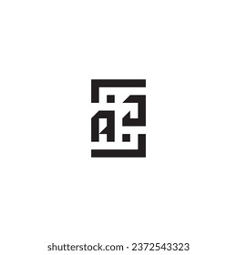 AJ square concept retro logo in high quality professional design that will print well across any print media