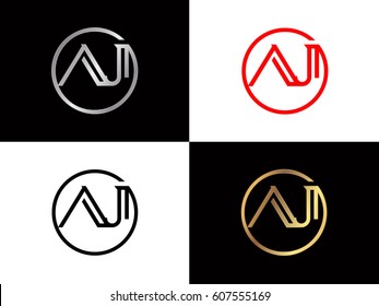 Aj text logo