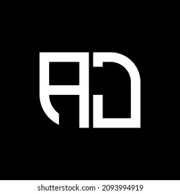 AJ Unique abstract geometric vector logo design.