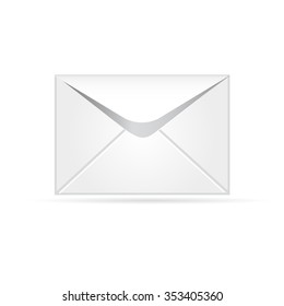 Ajar envelope on a white background. Vector illustration for your design