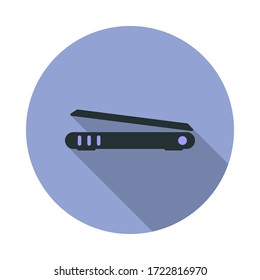 icono de sombra larga ajar. Simple vector de color de iconos web para ui y ux, sitio web o aplicación móvil