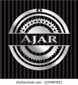 Ajar silver badge or emblem