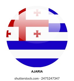 AJARIA flag button on white background