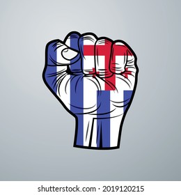 Bandera de Ajaria con diseño manual aislado en fondo blanco. Ilustración del vector