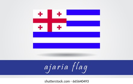 ajaria flag vector eps 10 flat for country