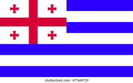 Ajaria flag vector illustration