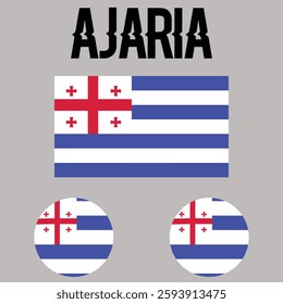 AJARIA FLAG VECTOR FOR SOCIAL MEDIA AND PRINT MEDIA