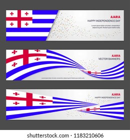 Ajaria independence day abstract background design banner and flyer, postcard, landscape, celebration vector illustration