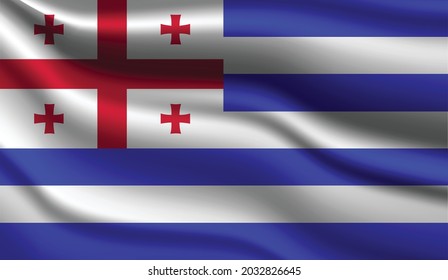 Ajaria Realistic Modern Flag Design. Vector illustration. It will be used for background, texture or banner.