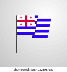 Ajaria waving Flag design vector