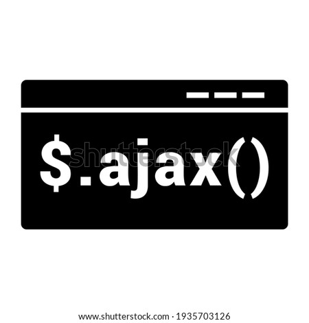 Ajax Code Icon Isolated on White Background Flat Style. AjaxCode Symbol for your Web Site Design, Logo, App, UI. Vector Illustration
