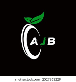 Logotipo de letra minimalista creativa de AJB. AJB diseño de logotipo de letra de alfabeto de iniciales de Vector únicas 