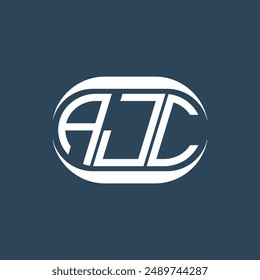 AJC abstract monogram logo design. AJC monogram unique modern flat abstract letter logo design.