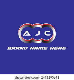 AJC-Buchstabenlogo-Vektorgrafik Einzigartig Attraktiv Modern Initial Design Weiß Farbe auf blauem Hintergrund AJC-Buchstabenlogo-Icon-Design
