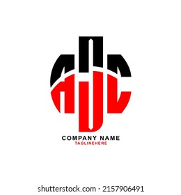 AJC Three letter logo design with white background