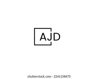 Vektor-Illustration des ersten AJD-Buchstabens für das Design von Logos