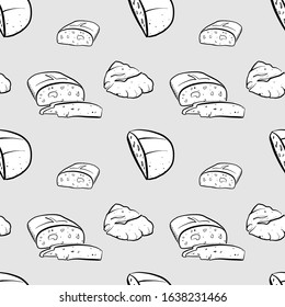 Ajdov Kruh seamless pattern greyscale drawing. Useable for wallpaper or any sized decoration. Handdrawn Vector Illustration
