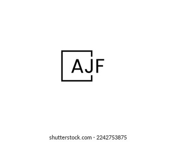 AJF Letter Initial Logo Design Vector Illustration