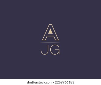 AJG letter logo design modern minimalist vector images