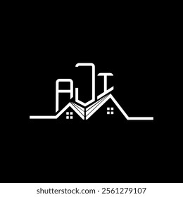 AJI Real state logo design, AJI simple and modern logo. AJI luxurious alphabet design  