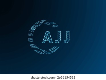 AJJ low poly letter logo vector design. AJJ lower poly logo design. AJJ unique low poly logo design.
