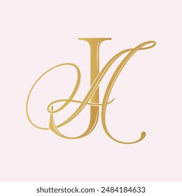 AJ,JA , logo AJ ,Letra AJ,monograma AJ, Vector, logo, Boda Monograma Iniciales, Boda Logo, Boda Monograma, Logo Diseño, caligrafía, letras, alfabeto