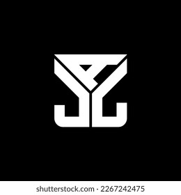 Logo de la carta AJL diseño creativo con gráfico vectorial, AJL simple y moderno logo.