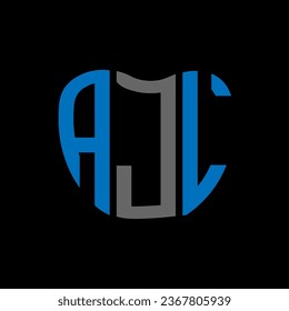 Diseño creativo del logo de la carta de AJL. Diseño único de AJL.
