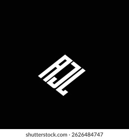 Projeto do logotipo da letra AJL no fundo preto.  
Projeto do logotipo comercial da carta da AJL. 
AJL criativo iniciais letra logotipo conceito.