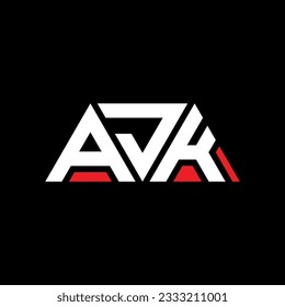 AJL triangle letter logo design with triangle shape. AJL triangle logo design monogram. AJL triangle vector logo template with red color. AJL triangular logo Simple, Elegant, and Luxurious design.