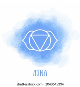 Ajna Chakra Symbol. Yoga