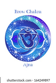 Ajna chakra vector illustration