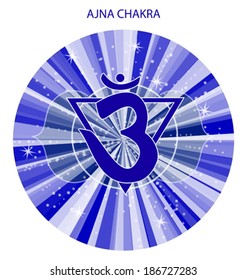 Ajna chakra vector illustration