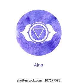 Ajna chakra. Vector Illustration.