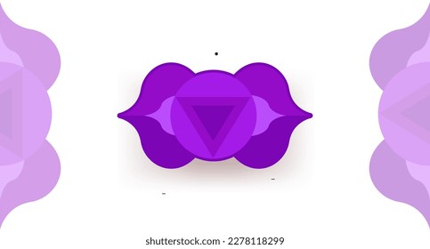 Ajna chakra vector illustration banner 