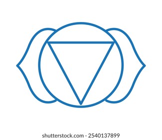 ajna third eye chakra icon isolated