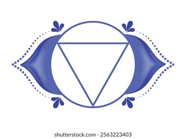 ajna third eye chakra icon isolated