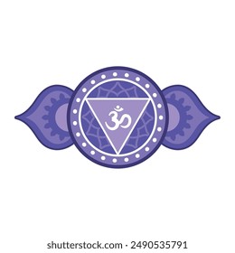 ajna third eye chakra spiritual isolated