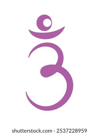 ajna third eye chakra symbol isolated