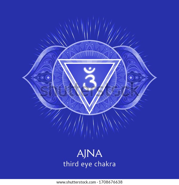 Ajna Third Eye Chakra Symbol Colorful Stock Vector (Royalty Free ...