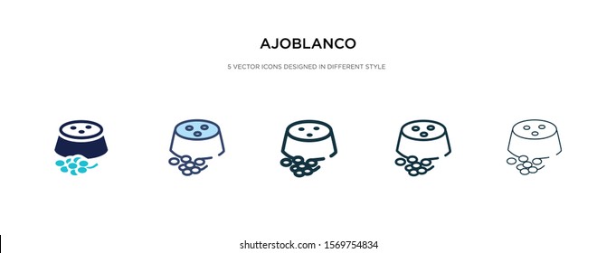 ajoblanco icon in different style vector illustration. two colored and black ajoblanco vector icons designed in filled, outline, line and stroke style can be used for web, mobile, ui