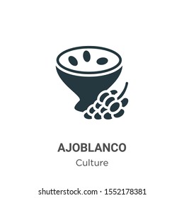 Ajoblanco vector icon on white background. Flat vector ajoblanco icon symbol sign from modern culture collection for mobile concept and web apps design.