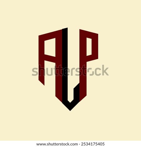 AJP creative minimalist letter logo. AJP unique vector initials alphabet letter logo design
