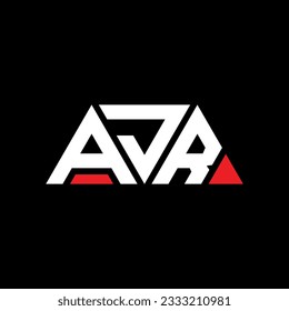 Diseño del logotipo de la letra triangular AJR con forma triangular. Monograma de diseño del logotipo del triángulo AJR. Plantilla de logotipo vectorial de triángulo AJR con color rojo. Logo triangular AJR Diseño sencillo, elegante y lujoso.